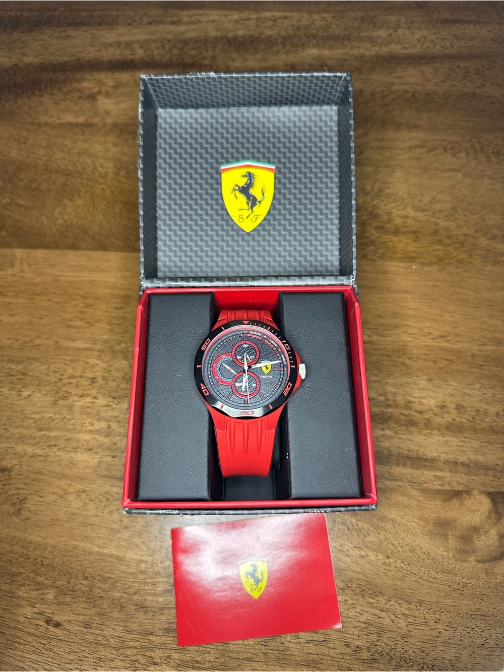 Ferrari Red and Black Men's Sport Chronograph Watch